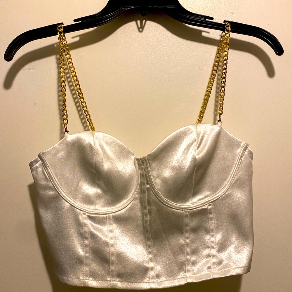 Cropped bustier top size small from SHEIN